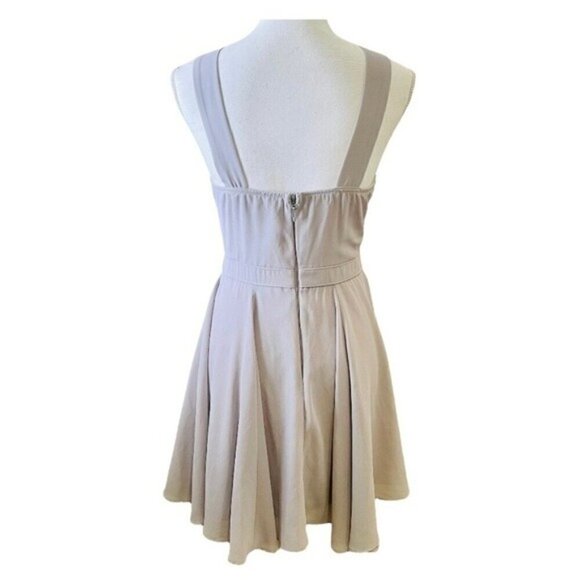 Lulu’s Gray High Neck Fit and Flare Dress Small - Picture 2 of 8